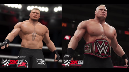 WWE 2K18 muestra por primera vez su aspecto in-game: así ha evolucionado la saga en un año