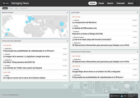ManagingNews, un lector de RSS diferente