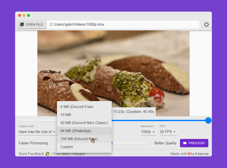 Cómo comprimir vídeos para enviarlos por WhatsApp o Discord