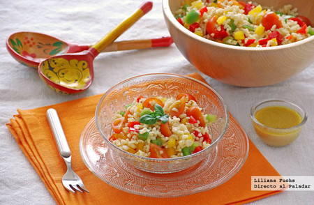 Receta de refrescante ensalada colorida de bulgur
