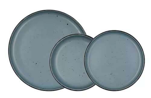 QUID MARINA - Vajilla Ceramica 12 Piezas -4 Personas