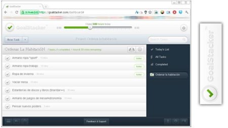 Goalstacker organiza nuestras tareas y nuestro tiempo