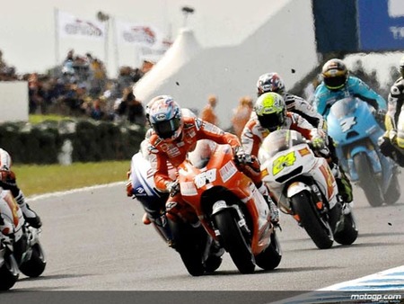 Nicky Hayden caida en Australia 2009