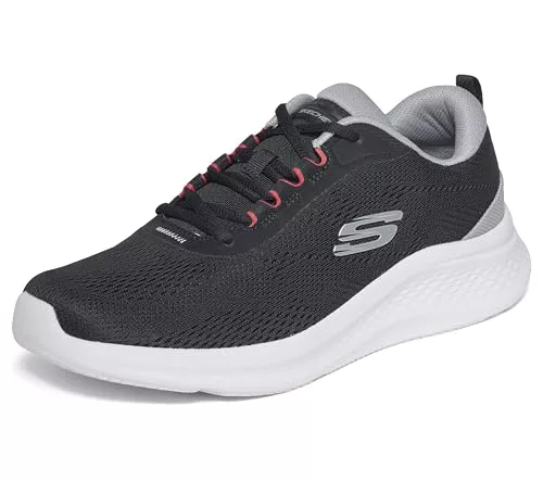 Skechers Lite Pro 2.0 Berrix - Tenis para Hombre, Malla Negra y Poliuretano Gris, 41 EU