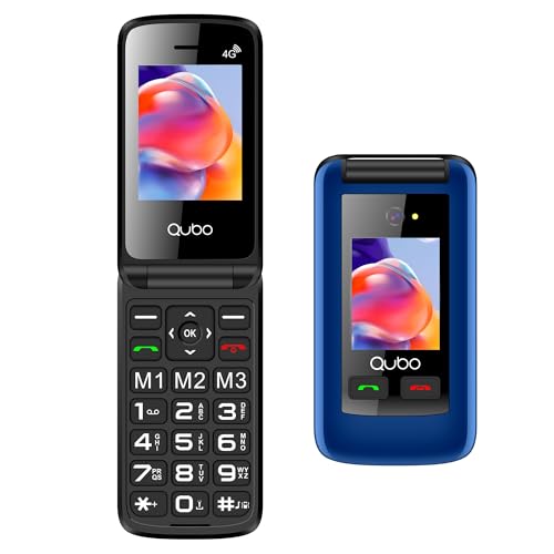 Qubo Teléfono Plegable 4G para Adultos Mayores