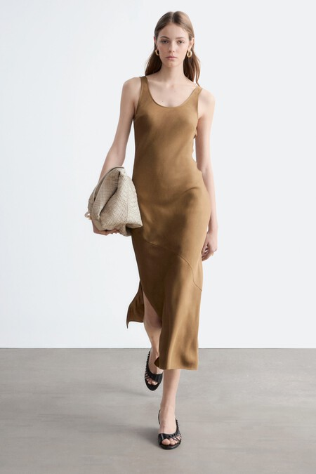 VESTIDO LINO CAFÉ