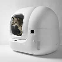 Este arenero para gatos es muy práctico: elimina los malos olores, se vacía automáticamente y lo puedes utilizar con el móvil