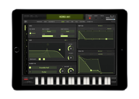 Korg lanza su famoso sintetizador M1 como aplicación para el iPad