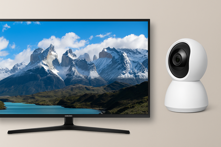 camara de seguridad y tele Samsung