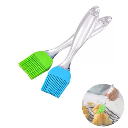 2 Pcs Pincel Cocina, BBQ Pincel, Pincel de Pastelaria, Resistente a Altas Temperaturas Pinceles de Silicone Traje para Barbacoas, Repostería, Revolver Alimentos, Baking Cooking
