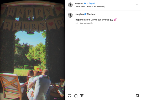 Meghan a través de Instagram