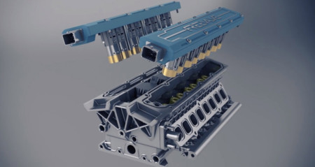 Koenigsegg motor sin arbol de levas