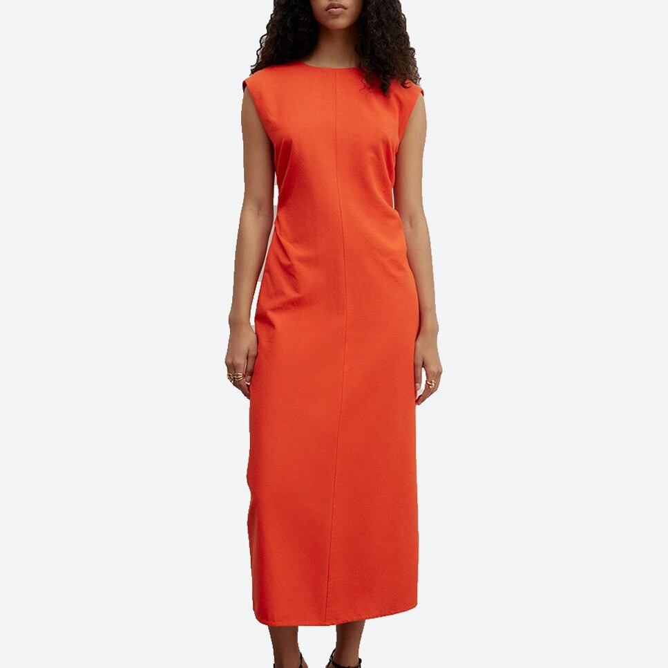 Vestido frunce lino
