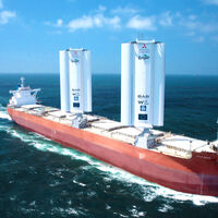 Velas de acero para cruzar el océano: el primer buque de carga que se alimenta también de viento ya está navegando