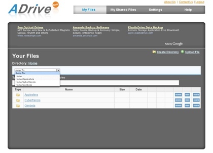 ADrive, 50 GB de espacio online por nuestra bonita cara