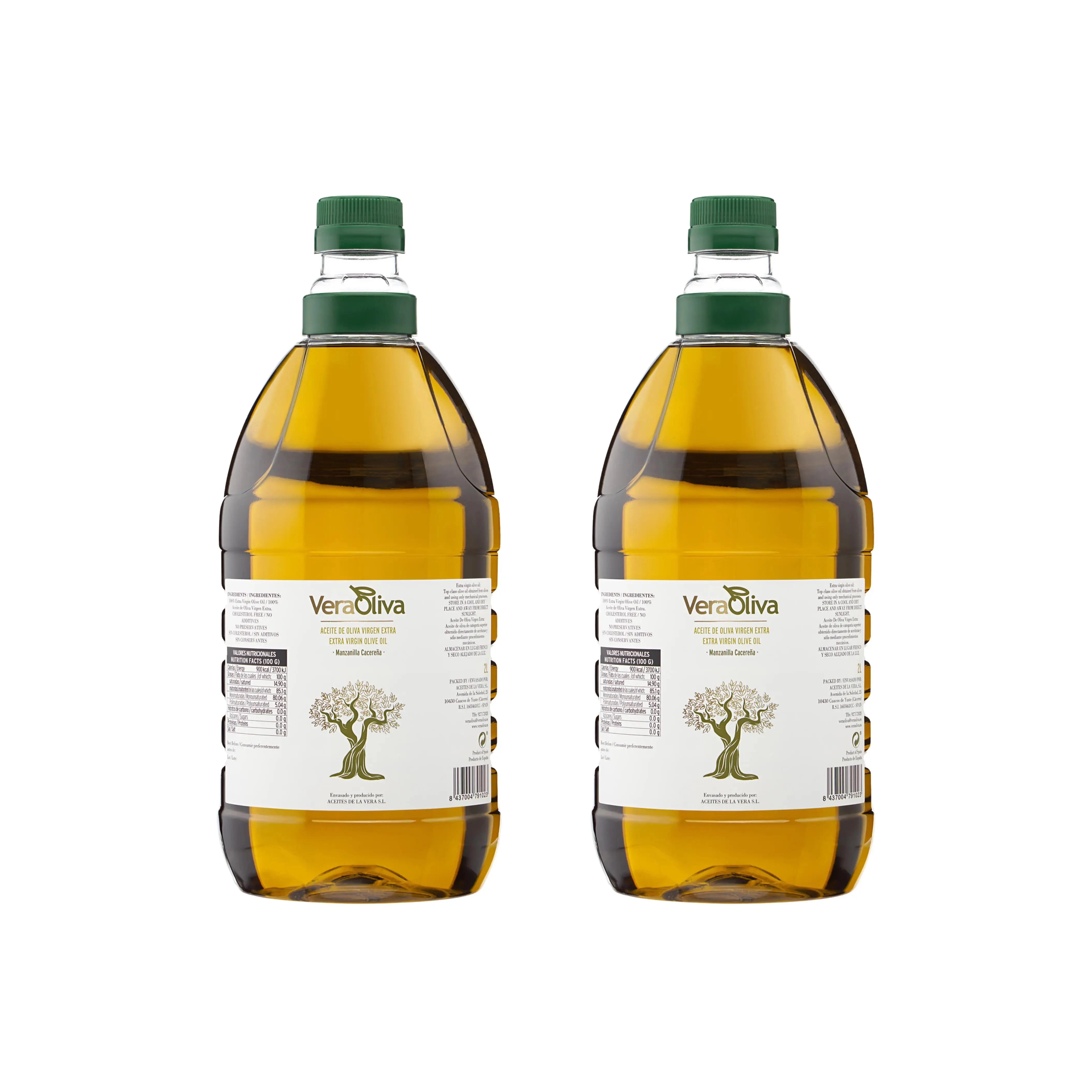 Aceite de Oliva Virgen Extra Veraoliva - 2 garrafas de 2l - Medalla de Oro 2025
