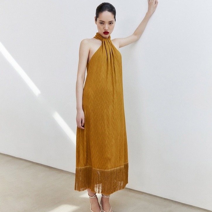 Sfera - Vestido fleco.