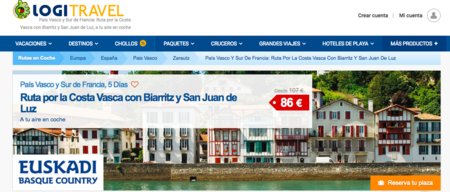 Ruta a tu aire por País Vasco y sur de Francia desde 86 euros en Logitravel