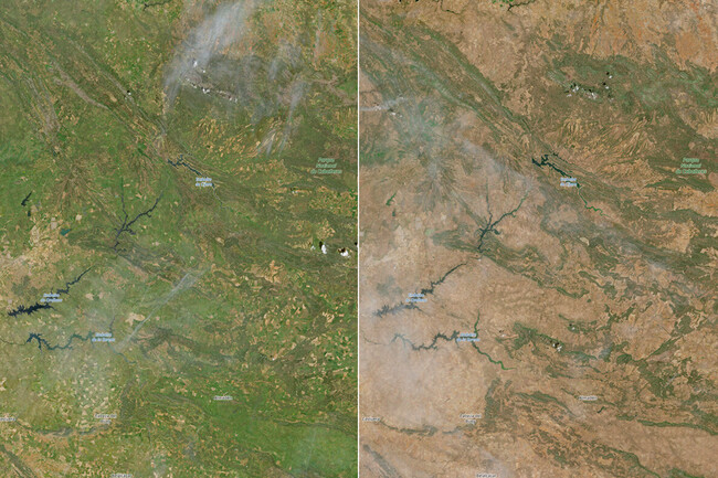 El Mapa De La Escasez Las Impactantes Imagenes Satelitales Que Muestran Como El Calor Esta Transformando El Paisaje En Espana