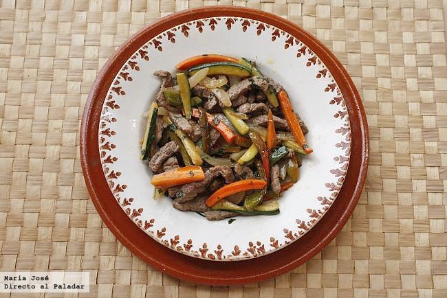 Verduras y Ternera