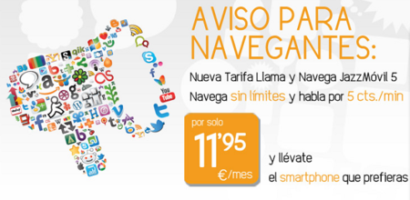 Jazztel Móvil lanza una nueva tarifa móvil para hablar y navegar con pago por minuto
