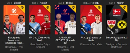 Partidos Pago Movistar Plus