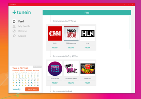 TuneIn Radio ya tiene una versión para Windows 10