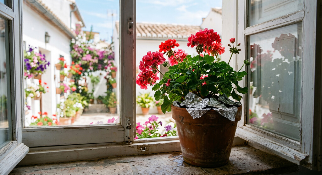 Cuales son los beneficios de poner papel de aluminio sobre las macetas de las plantas y cómo hacerlo
