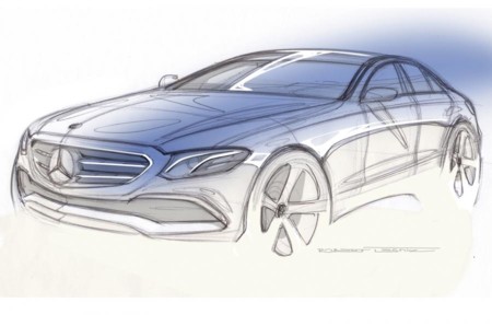 Aquí lo tienes, el nuevo Mercedes-Benz Clase E en su sketch definitivo previo a Detroit