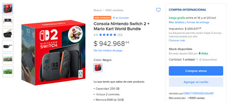 450_1000 Ya se sabe cuándo se lanza la Nintendo Switch 2 en Argentina y su precio será superior al doble del establecido para Estados Unidos y Europa