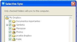 Sincronización selectiva en Dropbox, por fin