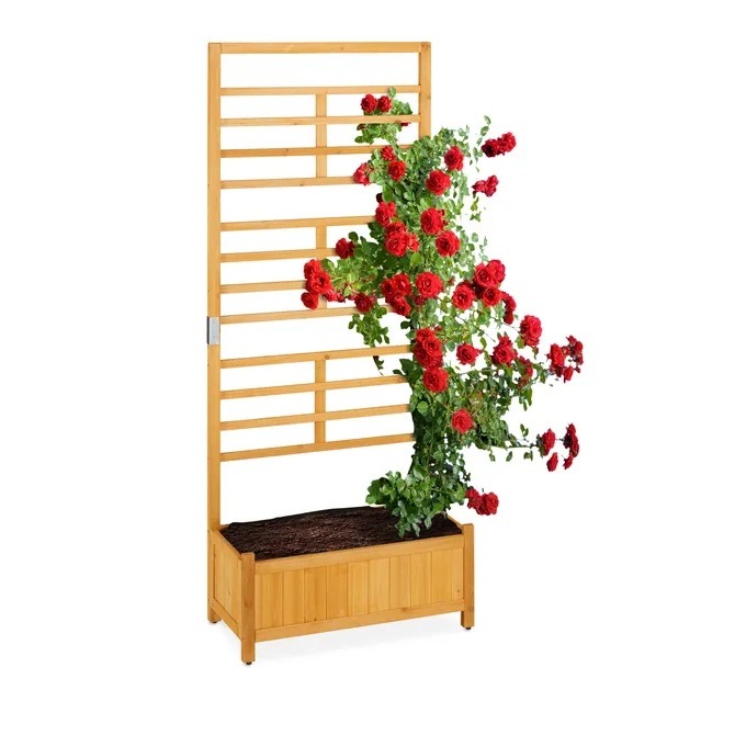 Jardinera con celosía