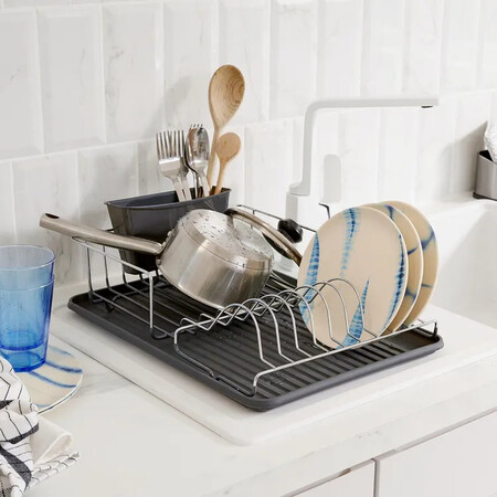 Escurreplatos Con Bandeja Negra