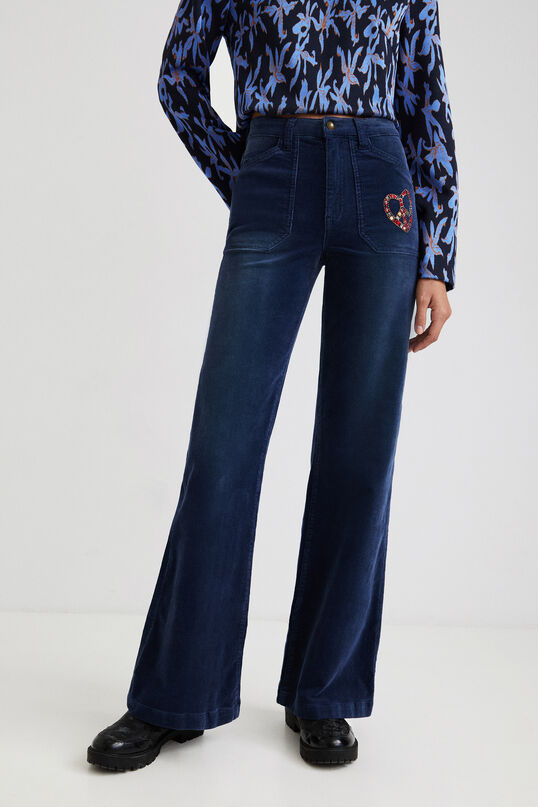 Pantalón wide leg slim