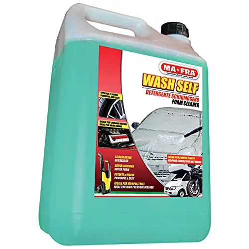 Ma-Fra, Wash Self - Limpiador desbloqueador Concentrado para hidrolimpiadora, para Prelavado de Coche, 5000 ml