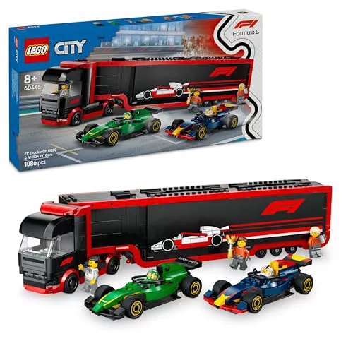 LEGO® City Camión de F1 con Coches de F1 RB20 y AMR24