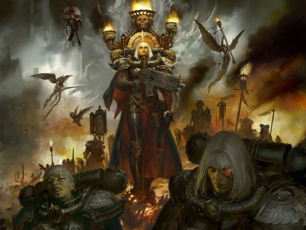 En Warhammer 40.000 existe una facción solo de mujeres con armaduras sospechosamente voluptuosas. Detrás hay una excusa legal 