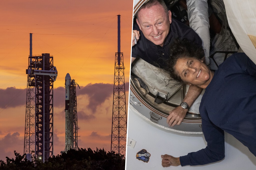 La nave que rescatará a los astronautas de Boeing está lista para despegar. Será el estreno de la nueva torre de SpaceX