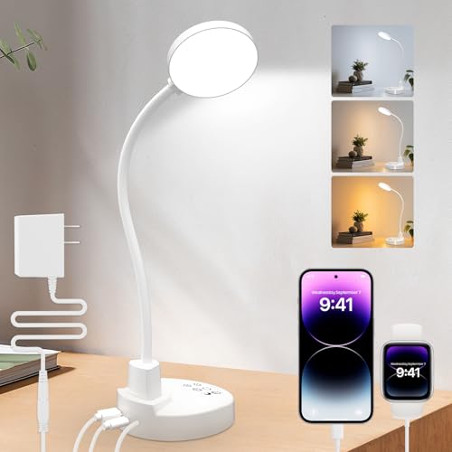 ZAPLIT Lámpara de escritorio LED de 15W con USB-A y USB-C 