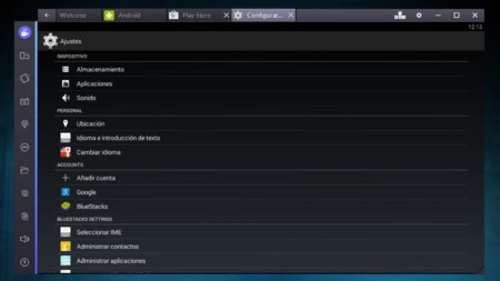 Ajustes Bluestacks
