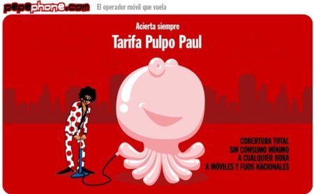Tarifa Pulpo Paul de Pepephone: ideal para llamadas cortas pero sin penalizar las conversaciones largas