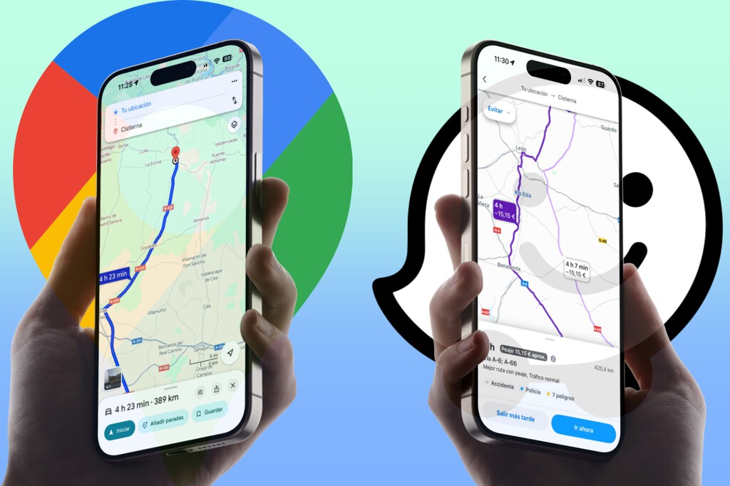 Incluso viajando en el mismo coche, Google Maps y Waze te pueden proponer rutas diferentes al mismo tiempo. Tiene más sentido del que parece 