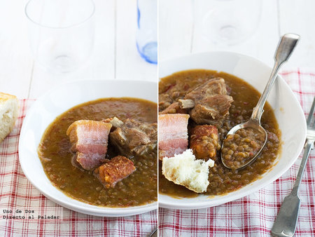 Receta de lentejas caseras con sacramentos