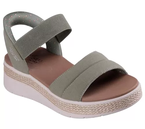 Skechers Mujer Bobs Sun Ray Slip-In Entrenador, Olive, 36 EU