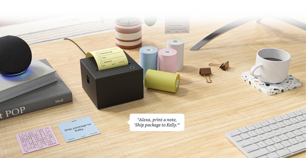 Las notas en papel adhesivo evolucionan: esta impresora compatible con Alexa te permite dictarlas con la voz