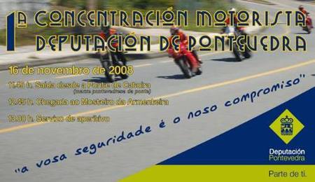 La Diputación de Pontevedra organiza una concentración de motos