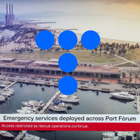 Telefónica ha simulado una catástrofe en Barcelona. El objetivo era mostrar su red de emergencias, seguridad y defensa