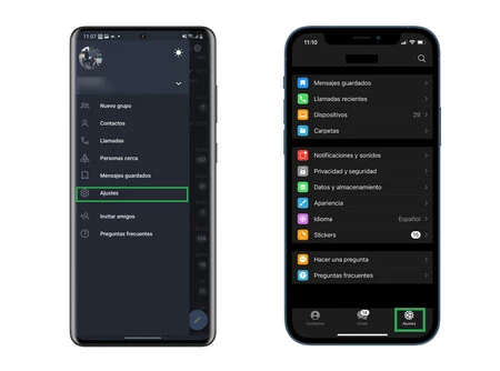 Ajustes Telegram