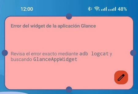 ウィジェットは翻訳されないだけでなく、一部のサイズにサイズ変更するとエラーが発生します。