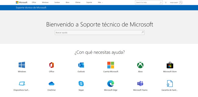 Soporte Microsoft